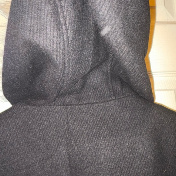 Cole Haan Signature Wool Blend Toggle Coat w/ Faux Fur Hood – Size 10 Black - Picture 10 of 14